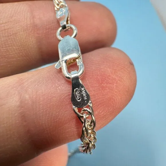 Milor Sterling Silver 925 Italy 2mm Thick Rope Chain 30 Long Lobster Claw